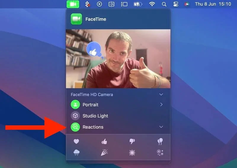 turn off facetime reactions in macOS
