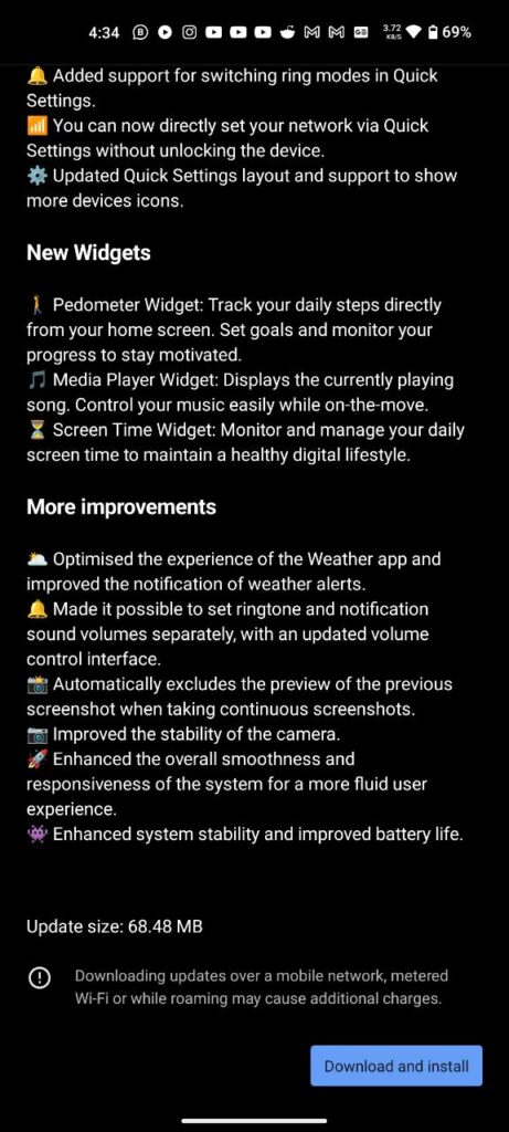 Nothing OS 2.5.2 Update for Phone (1) Changelog