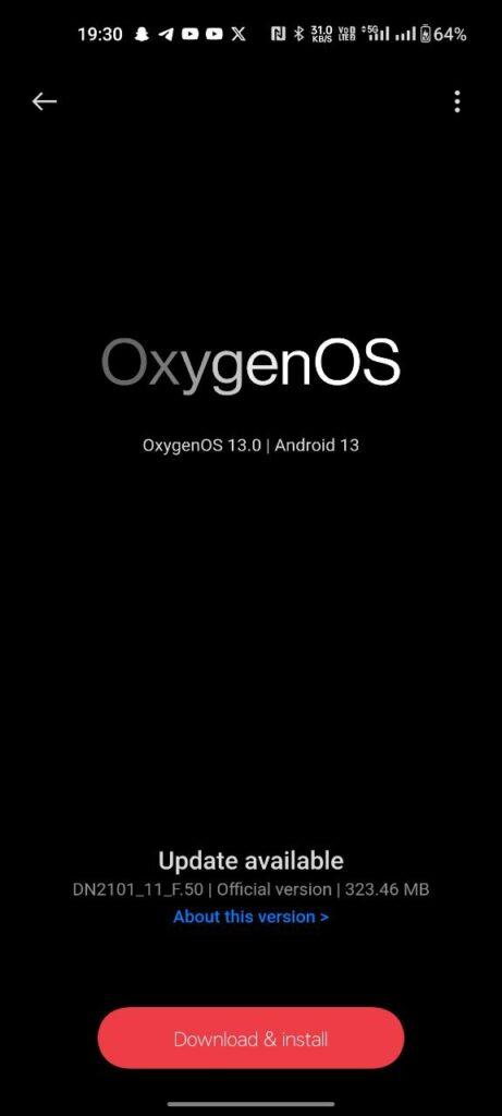OxygenOS 13 F.50 Update for OnePlus Nord 2 5G